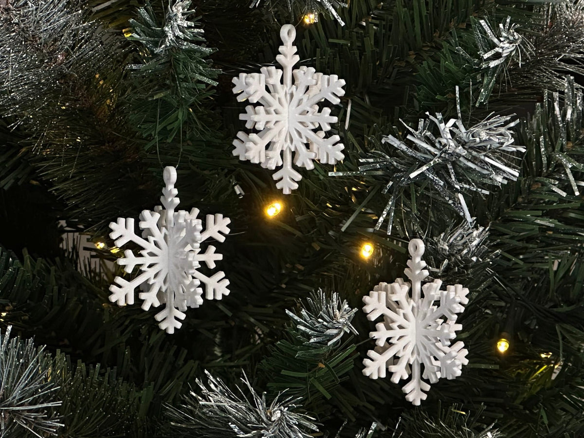 3D snowflake puzzle ornaments, set of 4