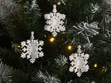 3D snowflake puzzle ornaments, set of 4