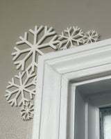 Snowflake decoration for the door frame – Christmas door decor