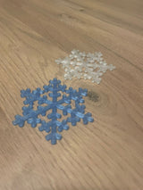 Snowflake Christmas tree ornament with a hole for a hook