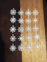 Set of 20 different snowflakes