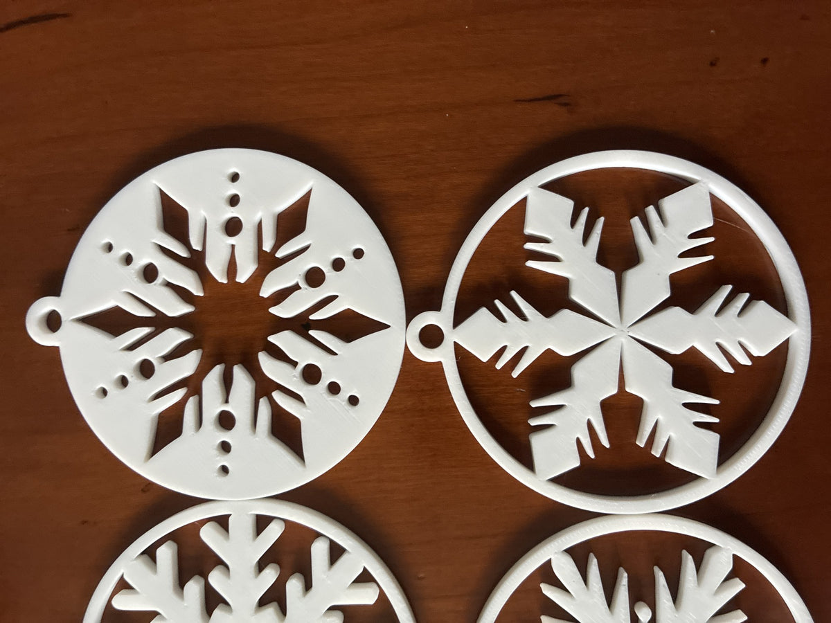 Snowflake ornaments for the Christmas tree, a selection of designs