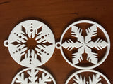 Snowflake ornaments for the Christmas tree, a selection of designs