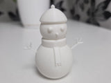 Minimalist smiling snowman figure