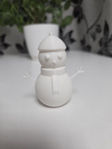 Minimalist smiling snowman figure