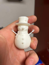 Set of 3 cute winter snowman figures