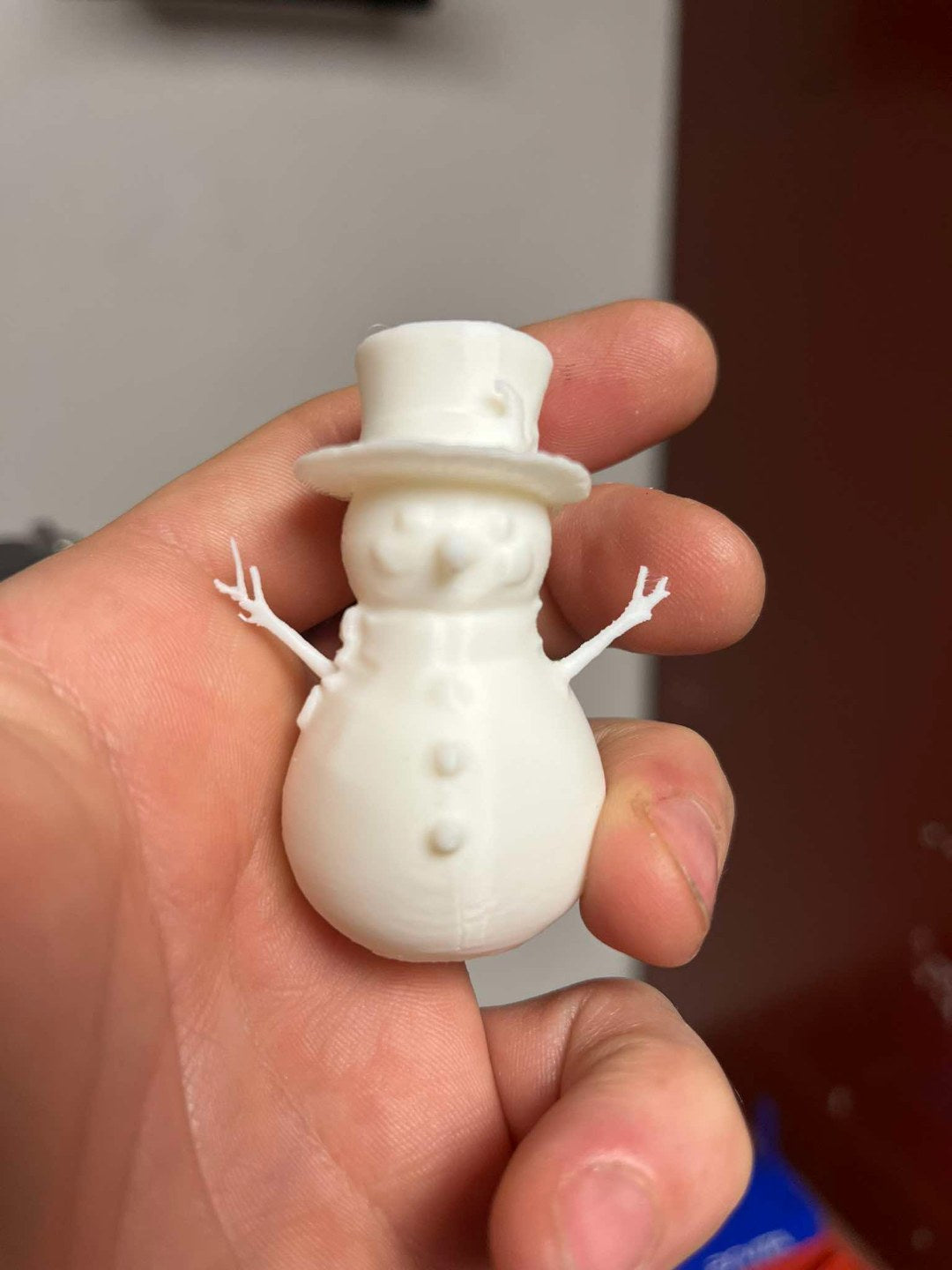 Set of 3 cute winter snowman figures