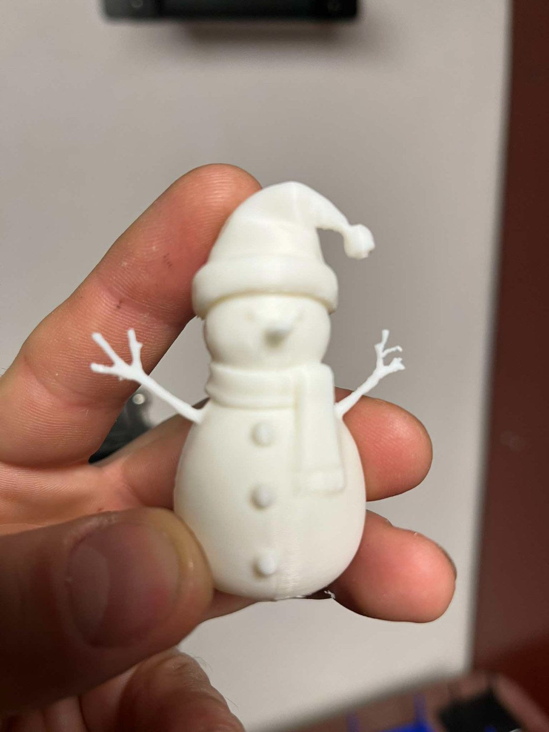 Set of 3 cute winter snowman figures