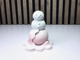 Modern figure of a melting snowman