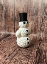 Cute knitted snowman with hat
