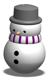 Snowman figure with scarf and top hat
