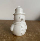 Classic snowman with top hat and scarf