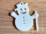 Minimalist snowman Christmas tree ornament