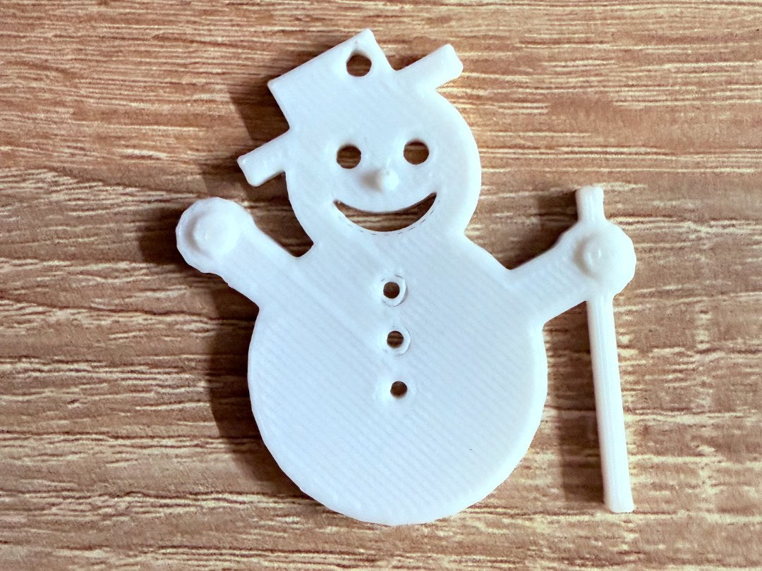 Minimalist snowman Christmas tree ornament
