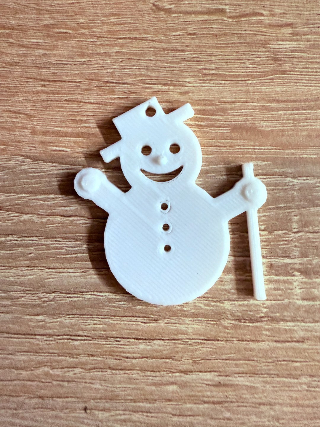 Minimalist snowman Christmas tree ornament