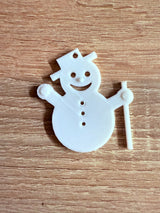 Minimalist snowman Christmas tree ornament