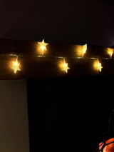 Star-shaped covers fitted on a string of lights