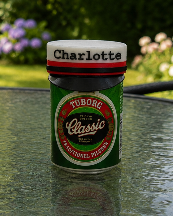 Personalised Can Topper Student Cap with Name – Drink Lid & Name Tag
