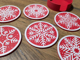Snowflake coasters for Christmas – 6 designs