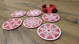 Snowflake coasters for Christmas – 6 designs