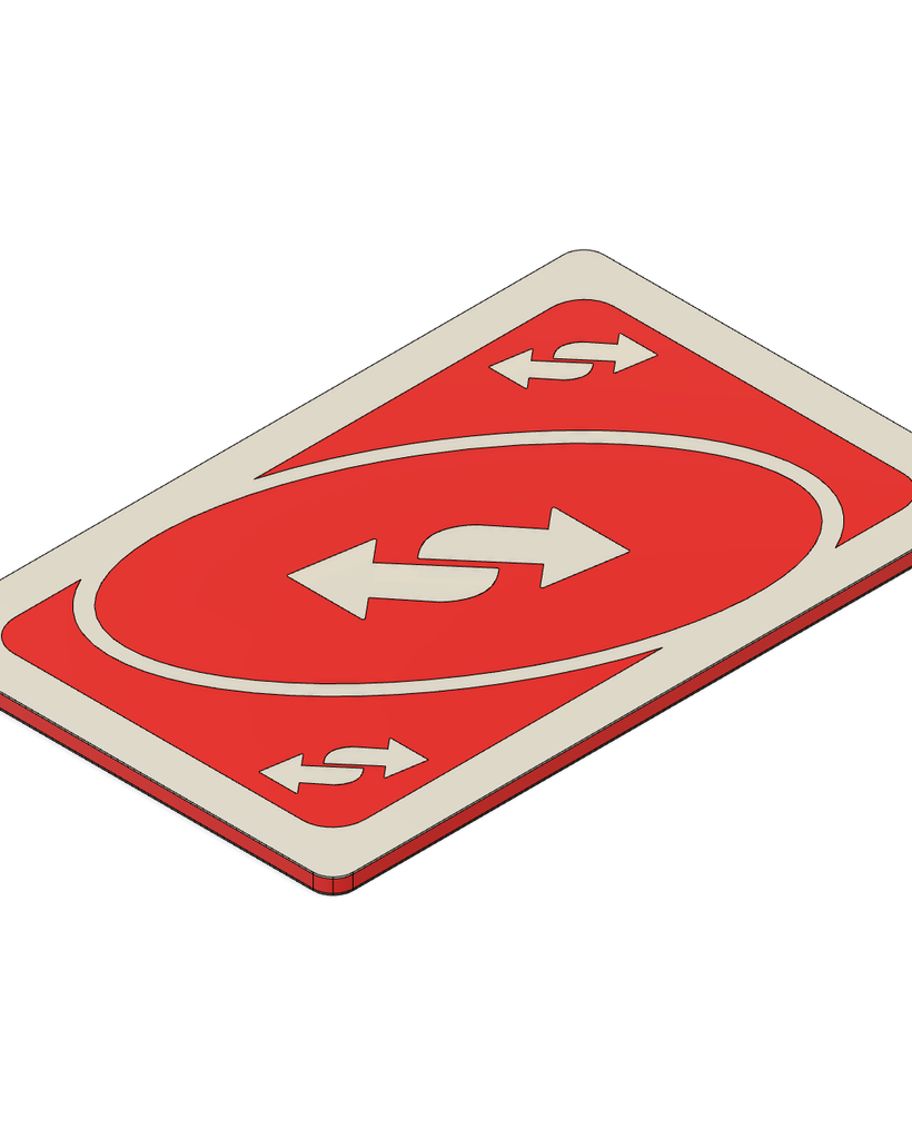 Uno Reverse Card – 3D Print for Dual Extrusion